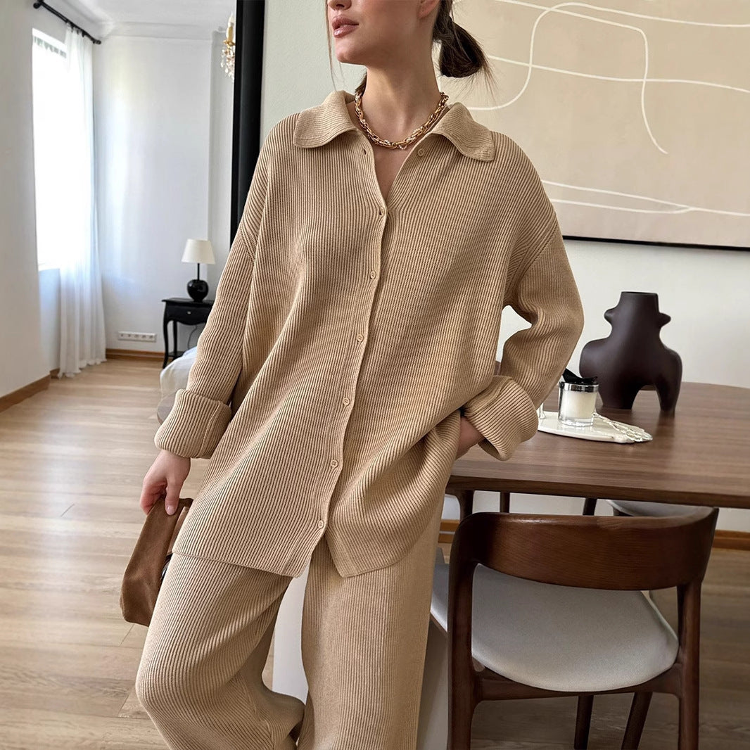 Loose Fit Cord Sweater Suit