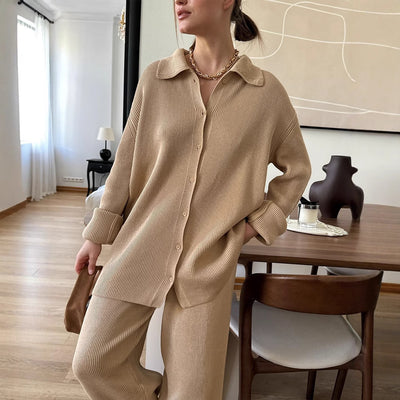 Loose Fit Cord Sweater Suit
