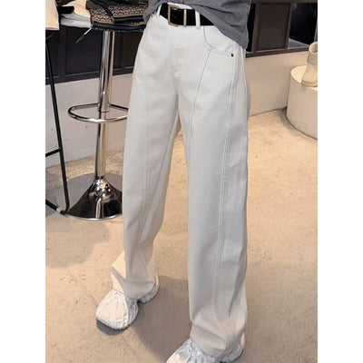 Women's White High Waist Scimitar Pants - Shé Hauté