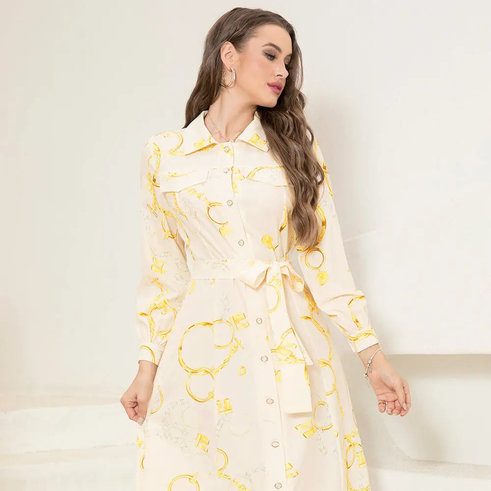 Chic Lapel Dress Shé Hauté
