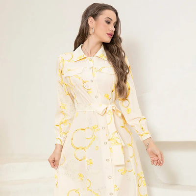 Chic Lapel Dress Shé Hauté