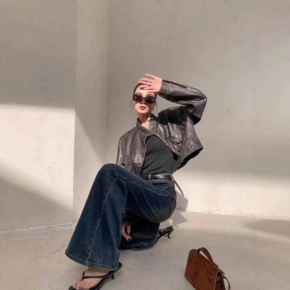 Women's Retro Washed Mop Jeans - Shé Hauté