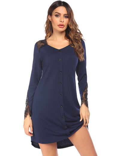Chemise de nuit en point de dentelle