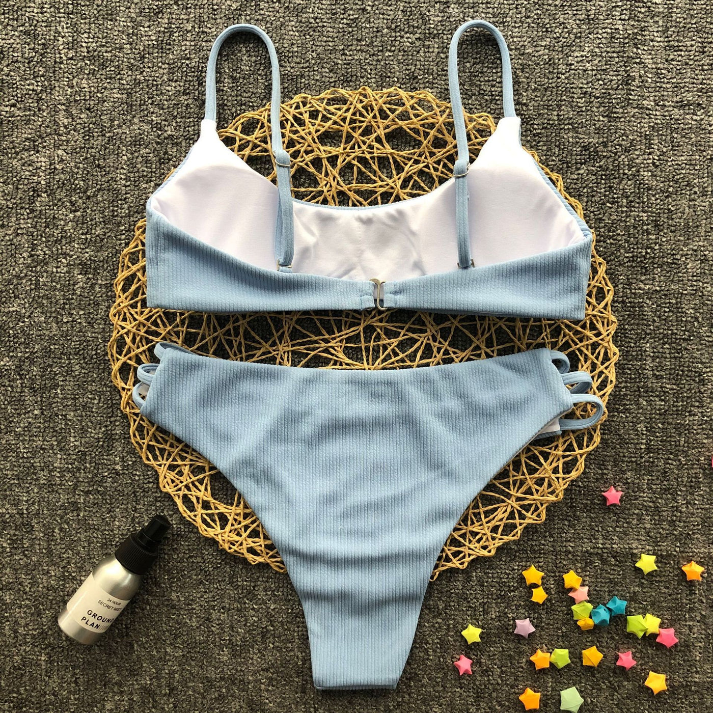Solid color striped bikini - Shé Hauté