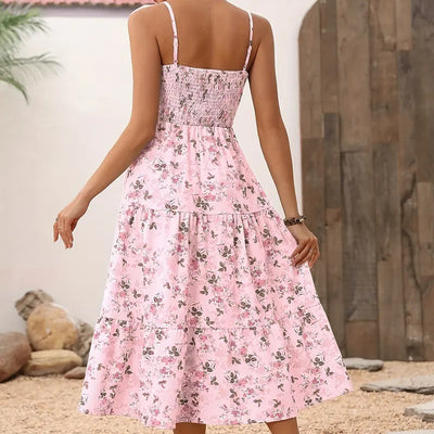 Robe midi fleurie