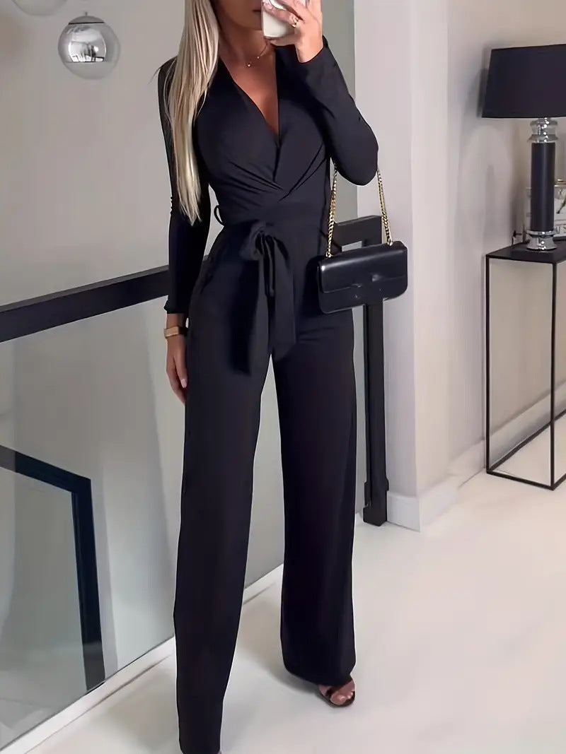 Solid Color Jumpsuit
