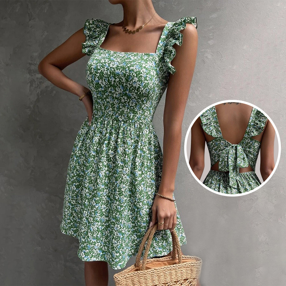 Robe d'été avec nœud dans le dos