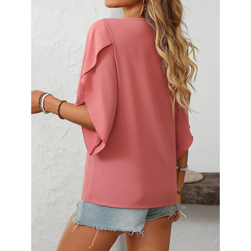 Women's V-Neck Work Blouse