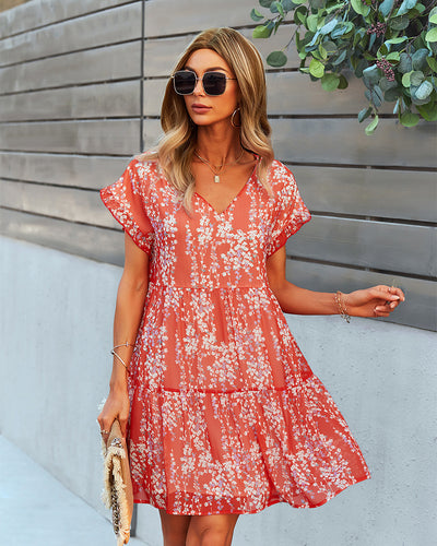 Robe en mousseline à fleurs