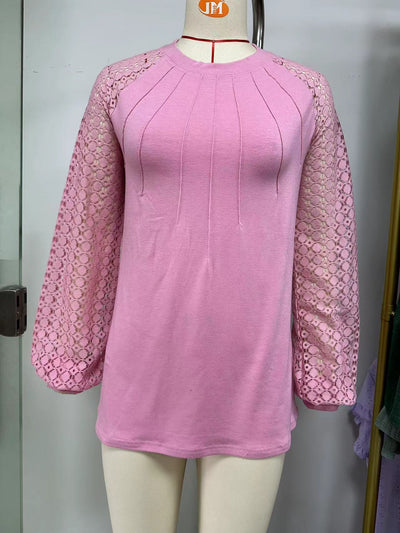 Round Neck Lace T-Shirt