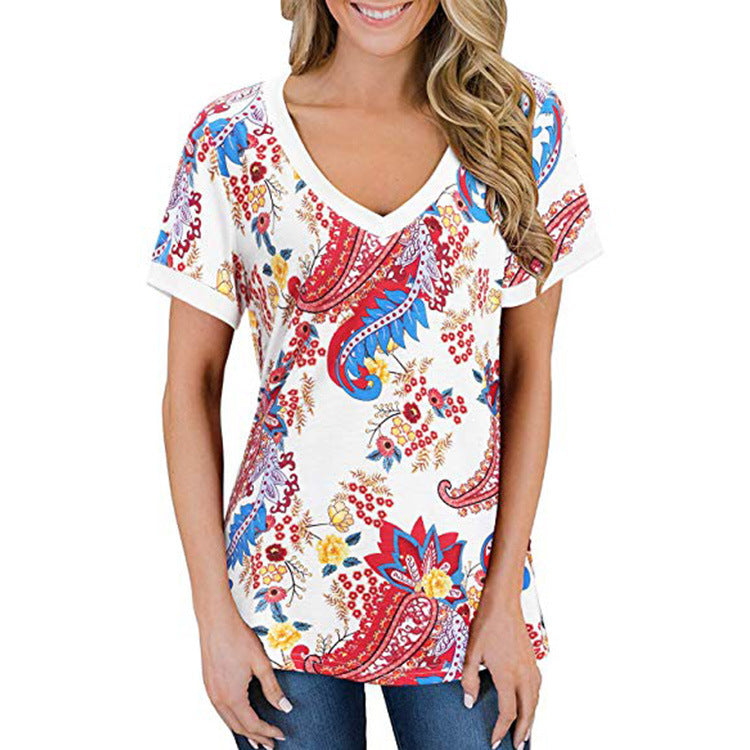 Women's Loose V-Neck Tee