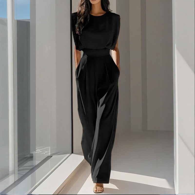 Solid Color Casual Jumpsuit