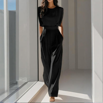 Solid Color Casual Jumpsuit