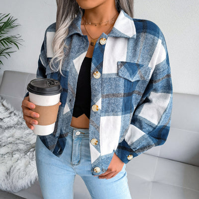 Women's Plaid Short Outerwear