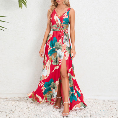 Floral V-Neck Maxi Dress