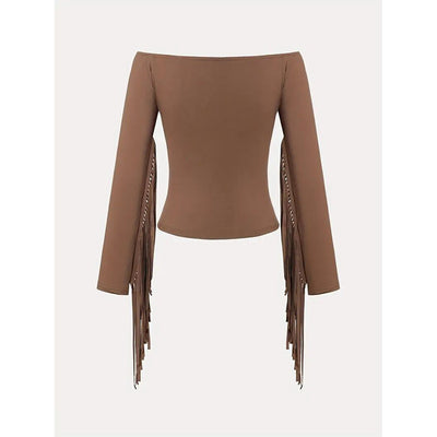 Tassel Off Shoulder Fit