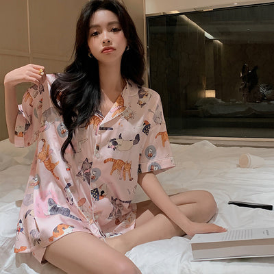 Pyjama à imprimé chat