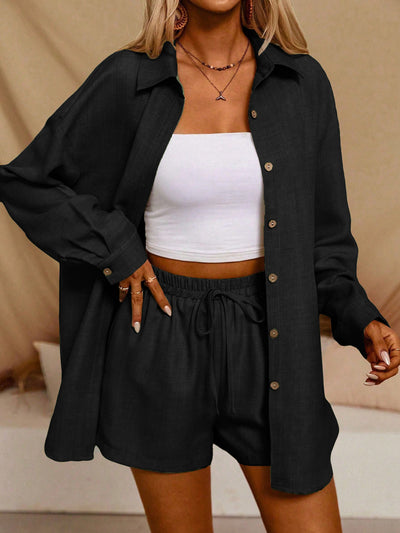 Ensemble cardigan et short