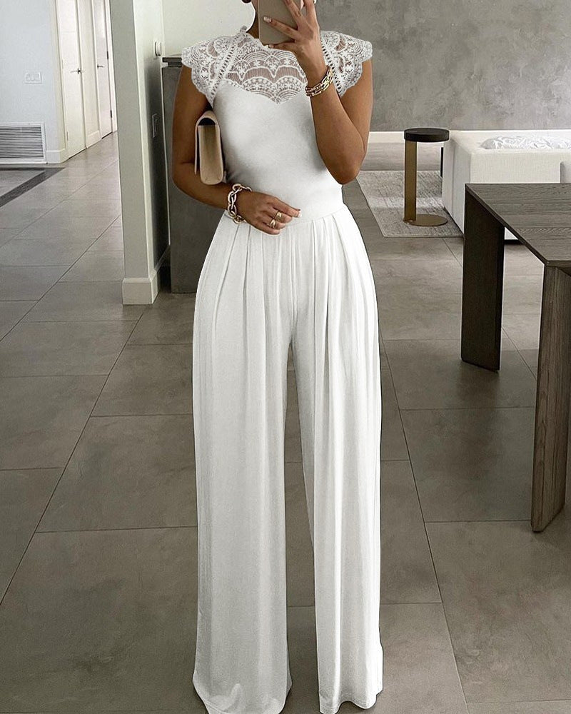 Fashion Round Neck Jumpsuit