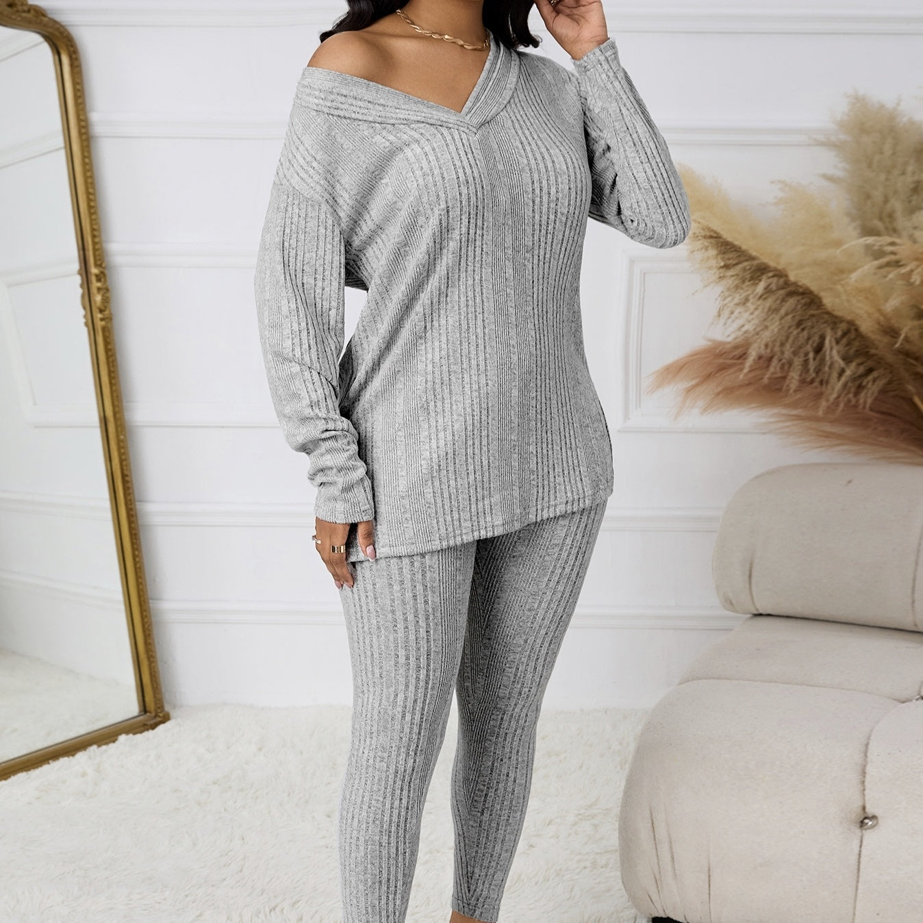 V-neck Top & Pants
