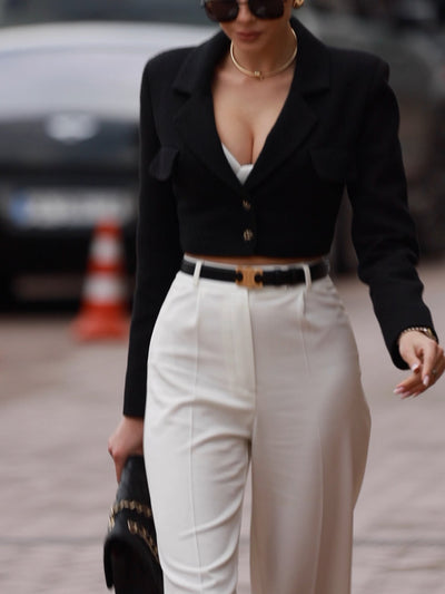 Tweed Crop Blazer