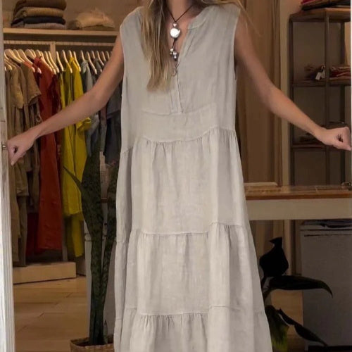 Robe longue en lin