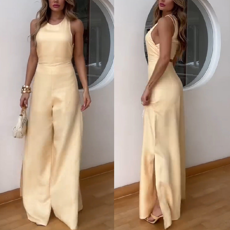 Solid Color Jumpsuit