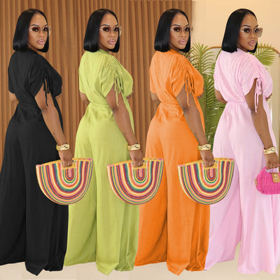 Women’s Lace-Up Jumpsuit