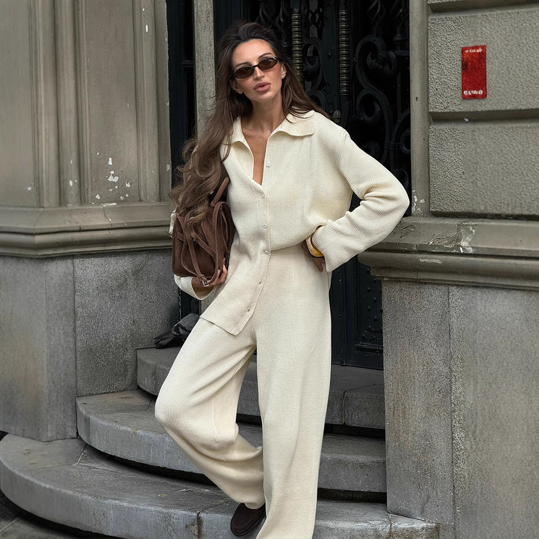Loose Fit Cord Sweater Suit
