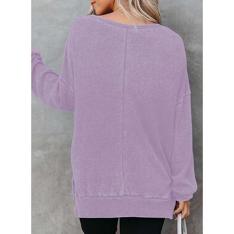 Women's Waffle Knit Sweatshirt