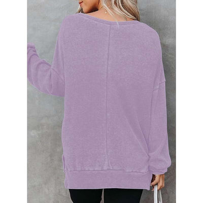 Women's Waffle Knit Sweatshirt