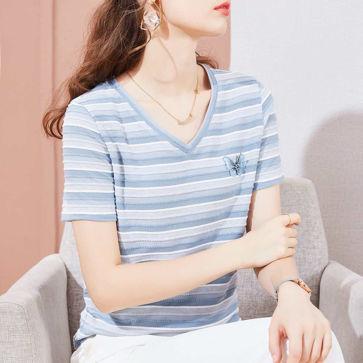 Butterfly Stripe Tee