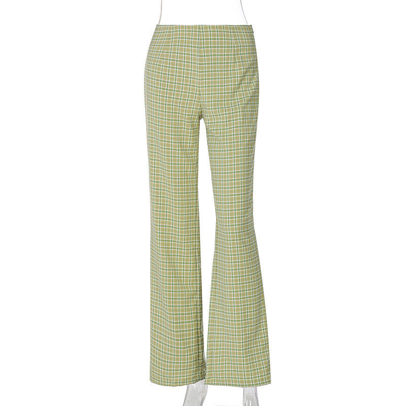 V-Neck Checked Suit