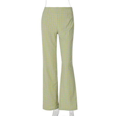 V-Neck Checked Suit