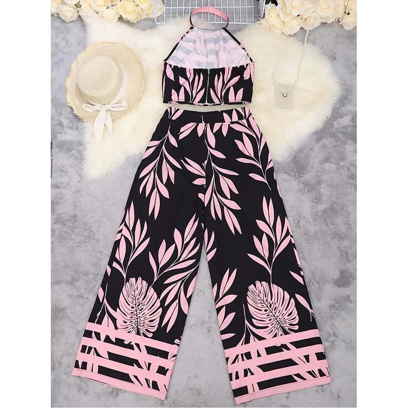 Graphic Crop Top Set