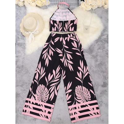 Graphic Crop Top Set