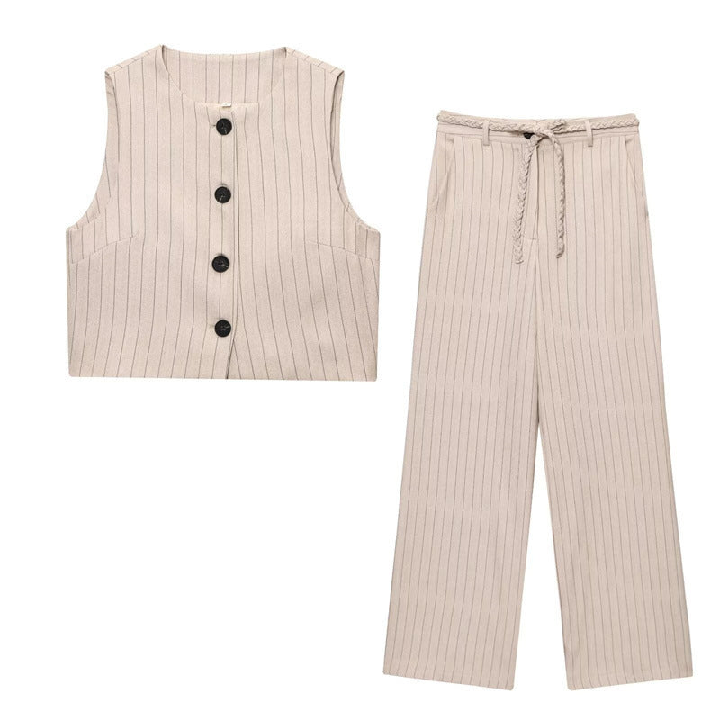 Striped Vest Set