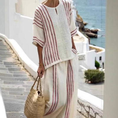 Linen Top Pants Set