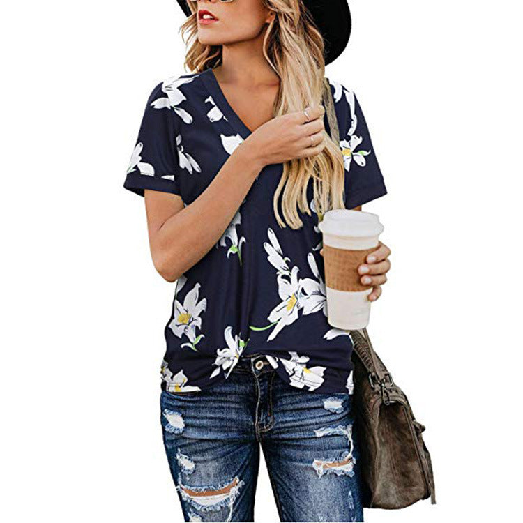 Women's Loose V-Neck Tee