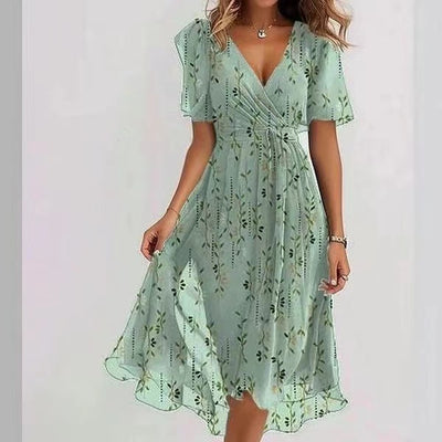 Chiffon V-Neck Dress