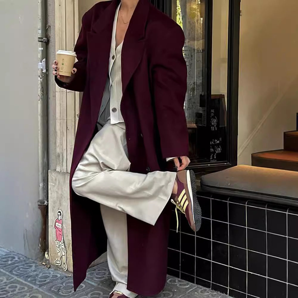 Blazer à revers bordeaux