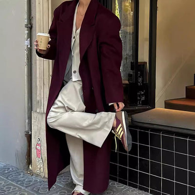 Blazer à revers bordeaux