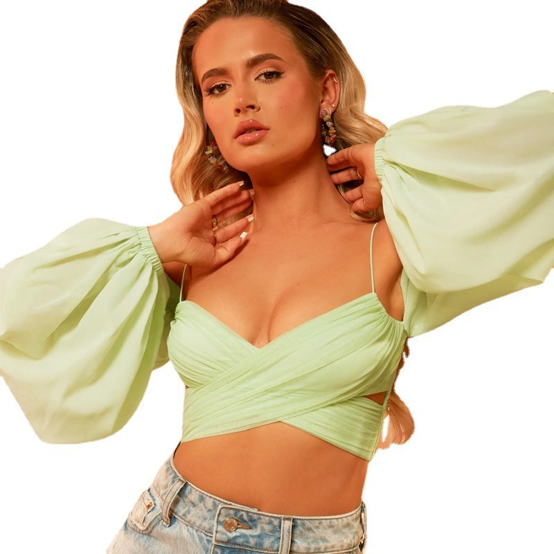 Short Off-Shoulder Chiffon