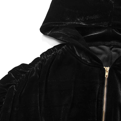 Velvet Crop Hoodie