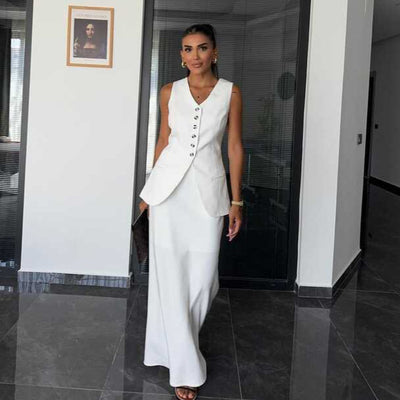 Slim Vest & Skirt Set