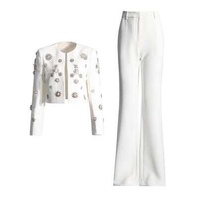 Ensemble pantalon fendu chic