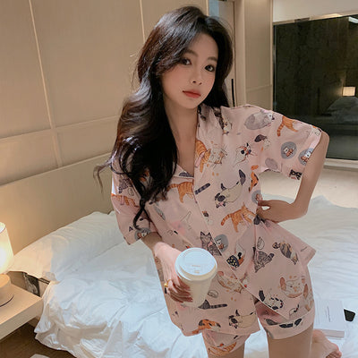 Pyjama à imprimé chat