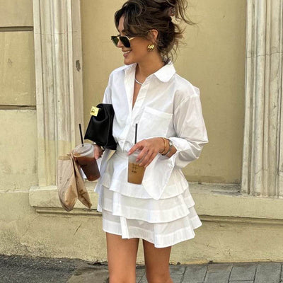 Ensemble chemise et robe à revers