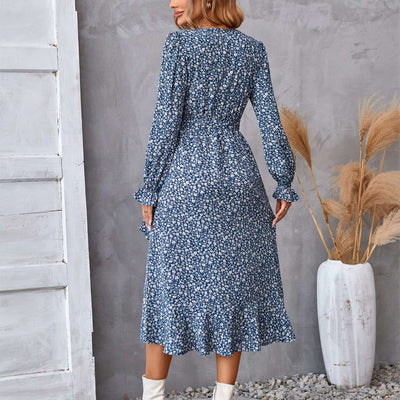 Robe à volants fleurie