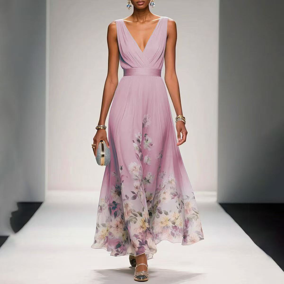 Robe nuisette imprimée